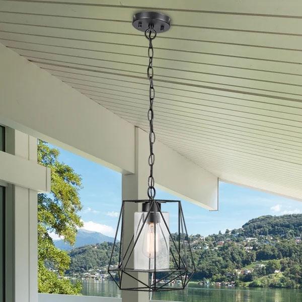 Havenside Home Stanza 1-light Black Outdoor/Indoor Pendant