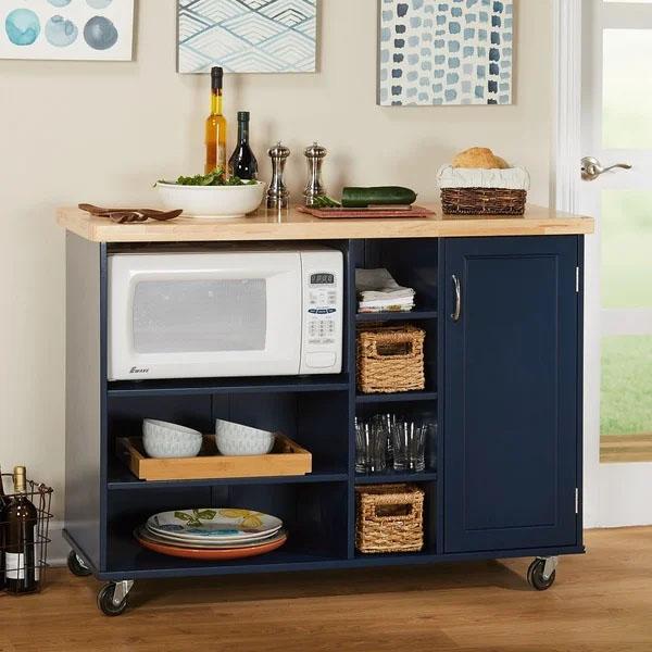 Simple Living Rolling Galvin Microwave Cart