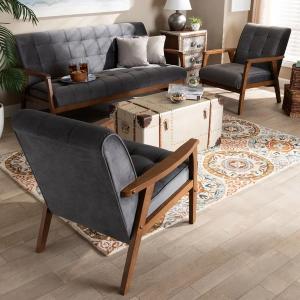 Carson Carrington Brovalla Mid-century Modern Upholstered 3-piece Living Room Set